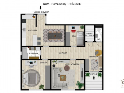 Horné Saliby - Rodinný dom na predaj