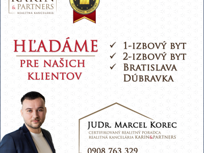 Máte 1-izbový byt na predaj? Mám pre Vás seriózneho kupca!