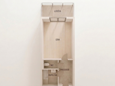 ZARIADENÝ 1I BYT S LODŽIOU A PIVNICOU NA POSCHODÍ