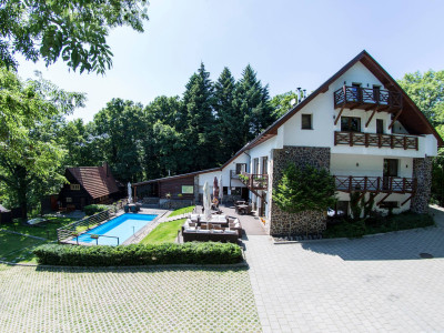 ŠTVORPODLAŽNÁ VILA S BAZÉNOM, WELLNESSOM A KOLIBOU V MODRE - HARMÓNIA