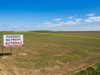 EXKLUZÍVNE: DEVELOPERSKÝ POZEMOK cca. 42709m2, k.ú.Neverice /NITRA 14km/