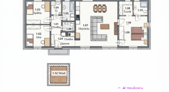 4-izbový moderný dom v obci Golianovo - REZERVOVANÝ