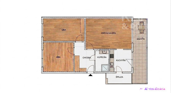 Kompletne zrekonštruovaný 3 izbový byt na predaj - Bratislava - Karlova Ves