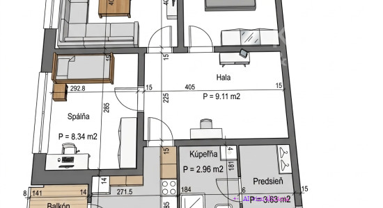 SVETLÝ ČIASTOČNE ZREKONŠTRUOVANÝ 3I BYT S LODŽIOU A PIVNICOU