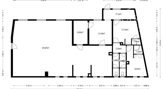 Budova – polyfunkčný objekt na pešej zóne v centre mesta SENEC