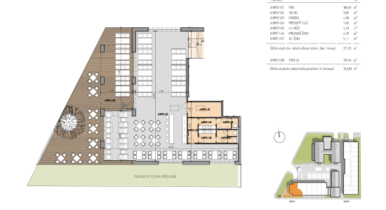 NA PREDAJ OBCHODNÝ PRIESTOR S TERASOU V PROJEKTE DVE SÝPKY, BRATISLAVA JAROVCE, CENA S DPH: 560.675 €