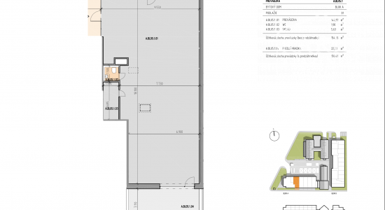NA PREDAJ OBCHODNÝ PRIESTOR S PREDZÁHRADKOU, V PROJEKTE DVE SÝPKY, BRATISLAVA JAROVCE, CENA S DPH: 328.000 €