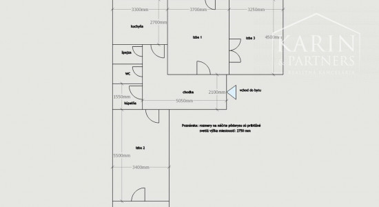 Predaj | 3-izbový byt | 83 m2 | tehlový dom | Karadžičova ulica | BA - Staré Mesto