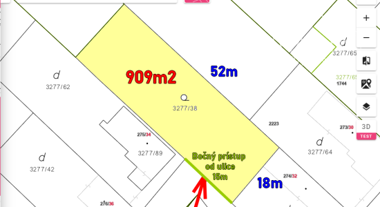 REZERVOVANÉ-EXKLUZÍVNE len u Nás: Stavebná parcela 909m2, Palárikovo