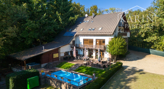 ŠTVORPODLAŽNÁ VILA S BAZÉNOM, WELLNESSOM A KOLIBOU V MODRE - HARMÓNIA