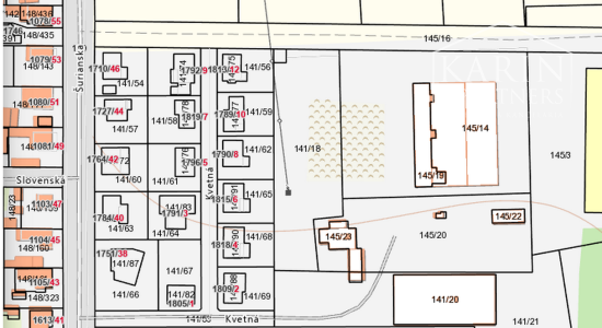 Areál vhodný na pozemky na individuálnu bytovú výstavbu (RD)