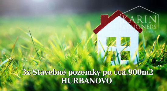 Stavebné parcely 3x cca.900m2, Hurbanovo