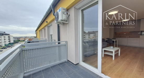 Prenájom nový zariadený 2-izbový byt s parkovaním v novostavbe, Rajka