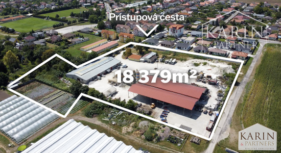 NA PREDAJ: Rozsiahly areál s betónovou plochou – ideálne pre sklady, logistiku alebo parkovanie