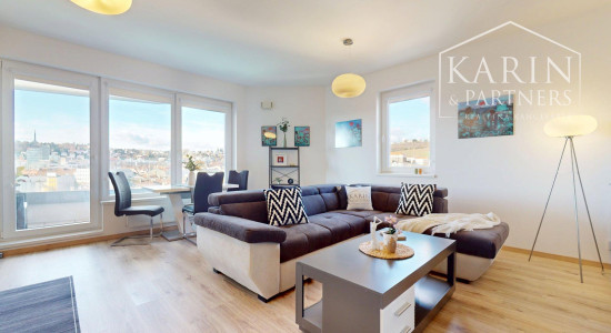 KOMPLETNE VKUSNE A KVALITNE ZARIADENÝ 2I BYT S LODŽIOU A GARÁŽOVÝM STOJISKOM