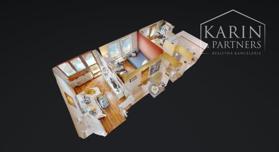 ZREKONŠTRUOVANÝ A ZARIADENÝ 2I BYT S ROZĽAHLOU TERASOU A PIVNICOU