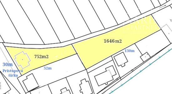 Stavebné pozemky Palárikovo (IBV), celková výmera cca.2400m2