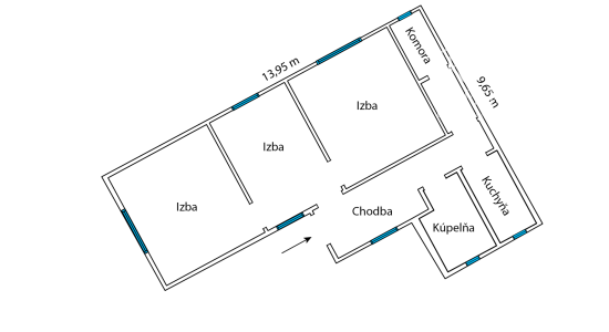 3-izbový rodinný dom v tichej uličke s veľkorysým pozemkom