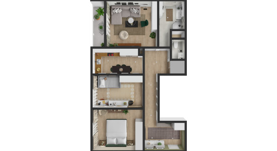 3 izbový byt s loggiou ul. Budyšínska - štvrť Tehelné pole  pri Trnavskom Mýte