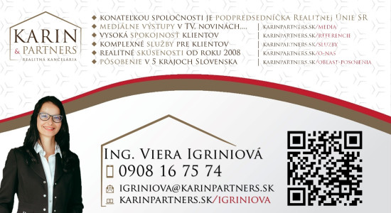 PRENÁJOM - 1. IZB. BYT VO ZVOLENE