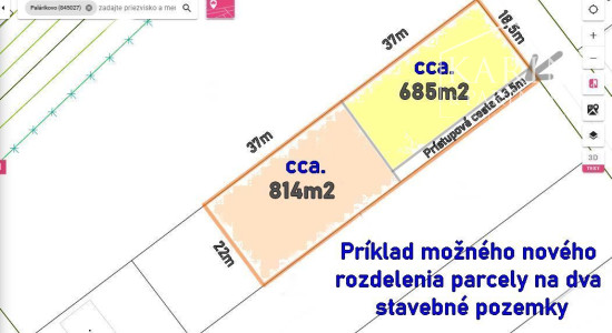 NA PREDAJ: stavebný pozemok cca.1600m2, Palárikovo Ľudovítov
