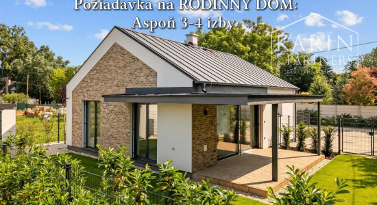 Hľadáme RODINNÝ DOM v Nových Zámkoch a okolí do 9 km
