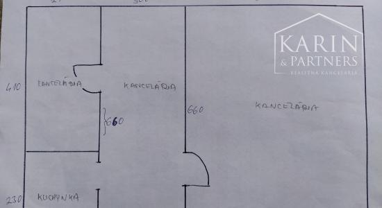 Prenájom samostatný celok 3 kancelárií/ viacúčelových miestností 80m2 s kuchynkou! + parkovanie, Bulharská ul., BA II., Trnávka.