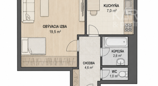 Prenájom – 1 izbový byt s výhľadom na Draždiak Šintavská ul. Petržalka BA V.