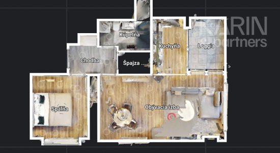 PRENAJATÉ- 2-IZBOVÝ BYT PRI OC CENTRÁL V PROJEKTE DANUBIUS ONE