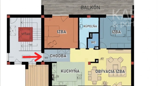 EXKLUZÍVNY luxusný veľkometrážny 3i byt s veľkou terasou