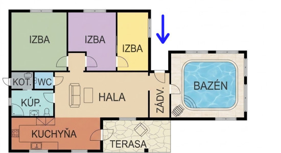 EXKLUZÍVNE: Hacienda - RD 4i+2i dvojgeneračný, Bazén, Vnútorný bazén, Krytá párty terasa