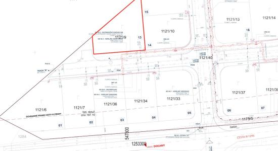 Stavebný pozemok 559 m² v obci Dlhá