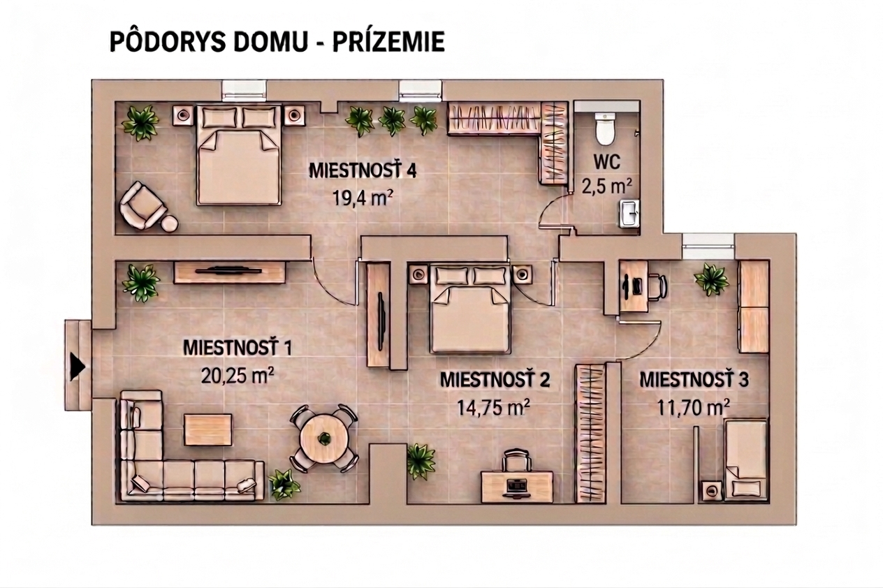 3I DOM S PODKROVÍM V CENTRE OBCE VHODNÝ NA BÝVANIE AJ PODNIKANIE