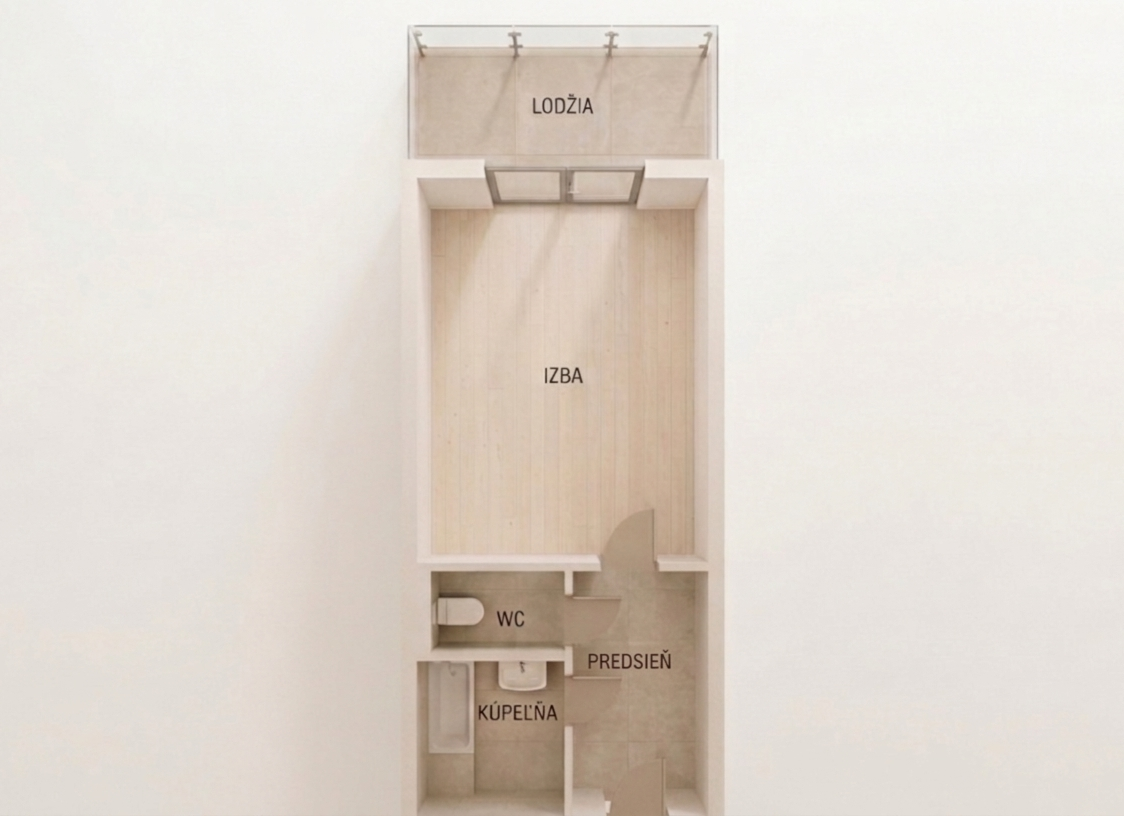 ZARIADENÝ 1I BYT S LODŽIOU A PIVNICOU NA POSCHODÍ