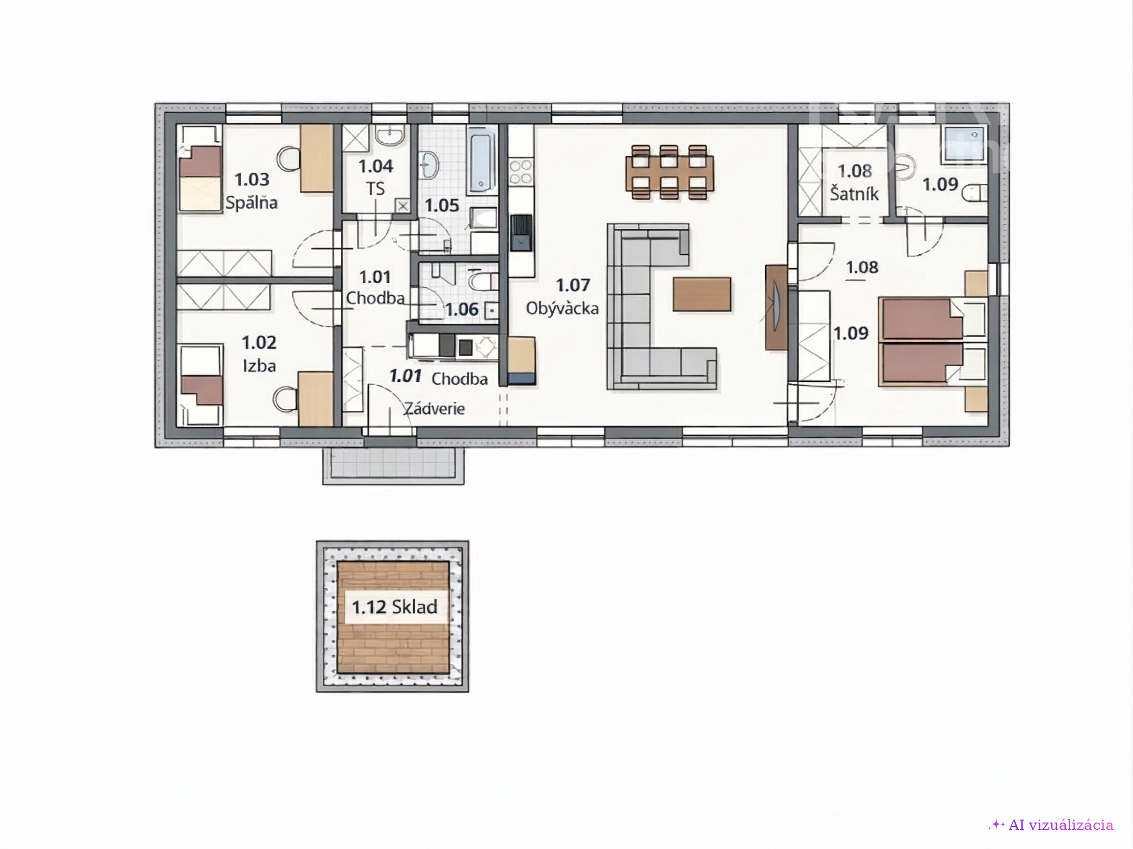 4-izbový moderný dom v obci Golianovo - REZERVOVANÝ