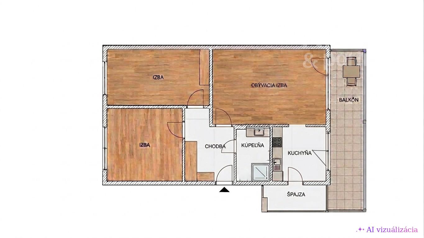 Kompletne zrekonštruovaný 3 izbový byt na predaj - Bratislava - Karlova Ves