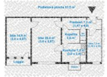 PREDANÝ ! EXKLUZÍVNE NA PREDAJ: 2,5 IZBOVÝ BYT NA PREROBENIE, 64,50 M2, UL. J.C. HRONSKÉHO - NOVÉ MESTO