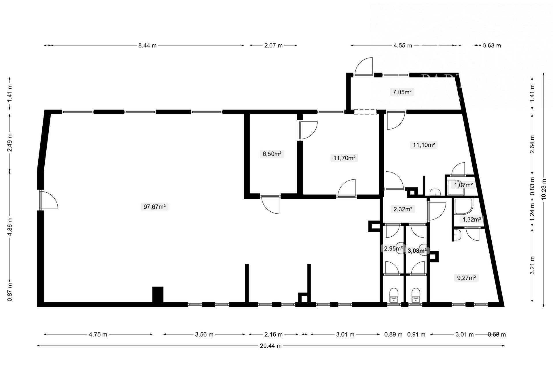Budova – polyfunkčný objekt na pešej zóne v centre mesta SENEC