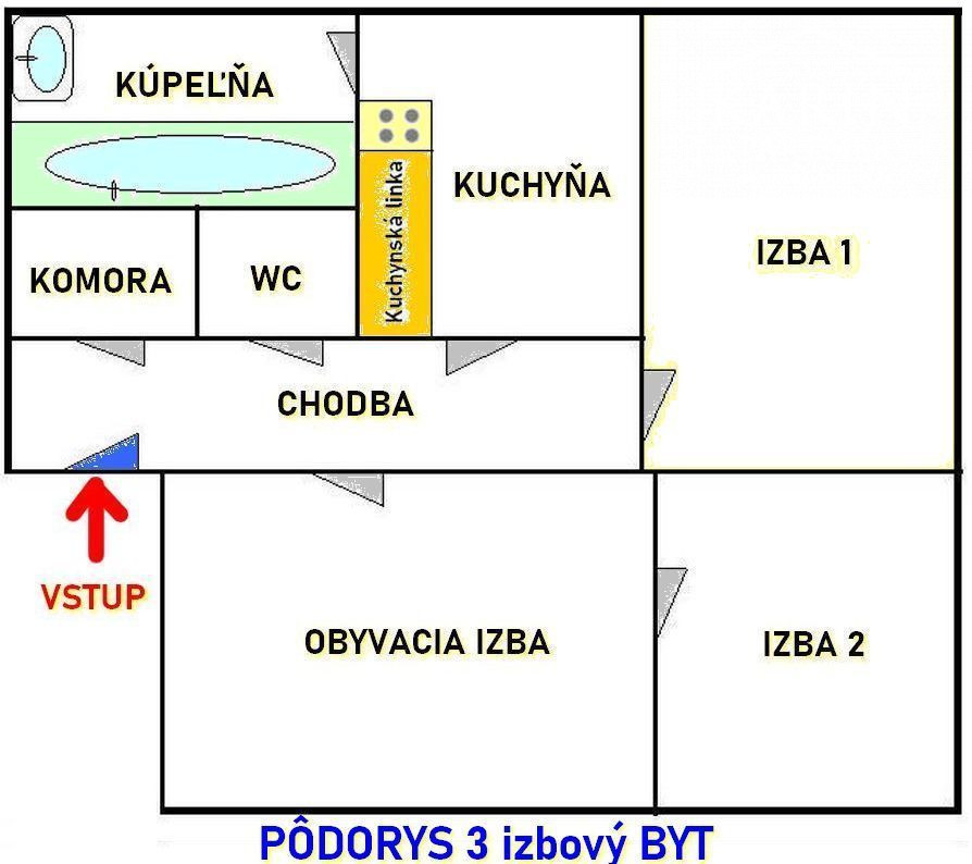 EXKLUZÍVNE: 3-izb.Byt za cenu chatky!Tehlová bytovka,Modrany