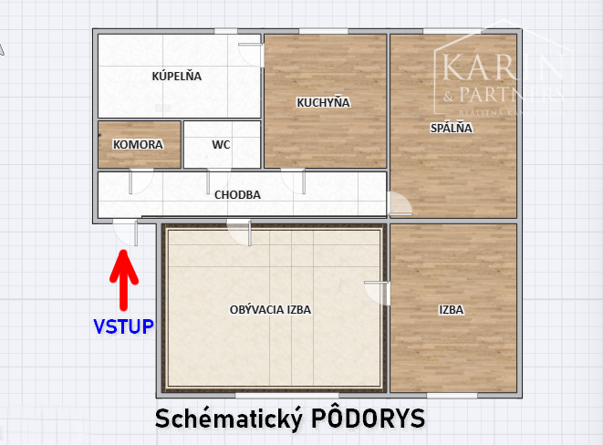 EXKLUZÍVNE: 3-izb.Byt za cenu chatky!Tehlová bytovka,Modrany