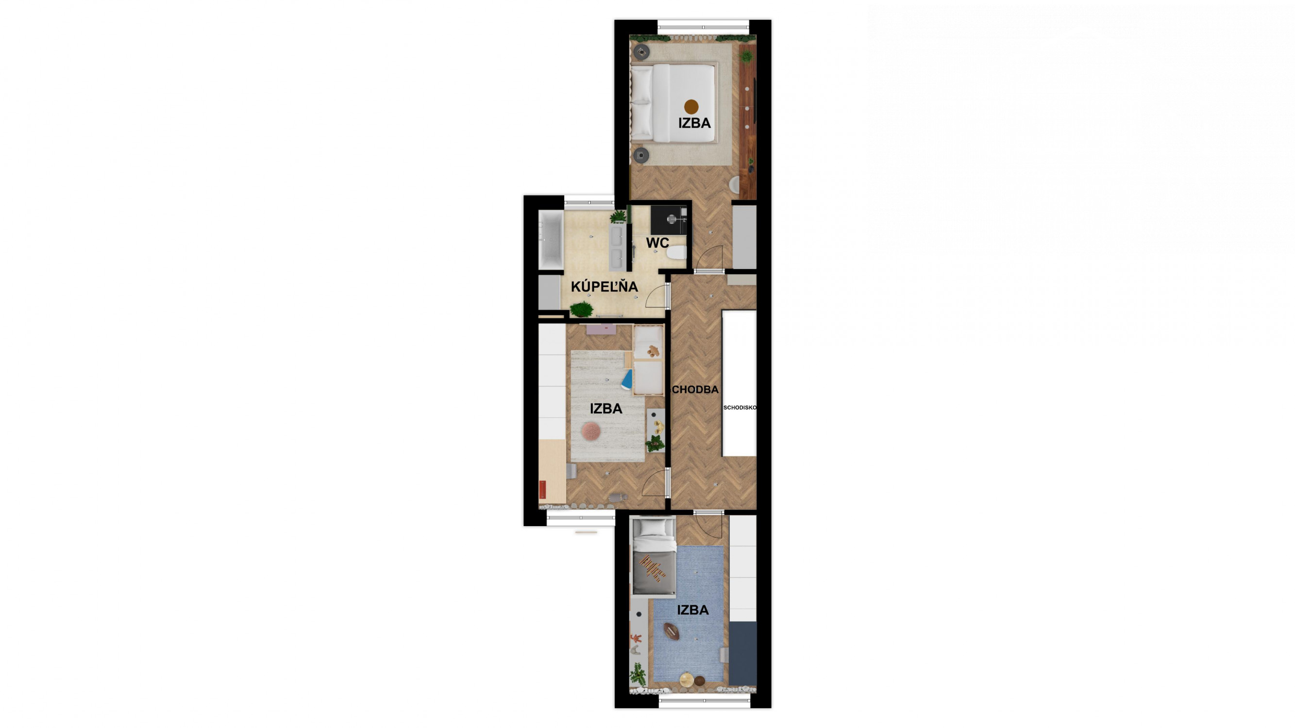 Na predaj rodinný dom, dvojdom A, v Šamoríne, ul. Podlesná