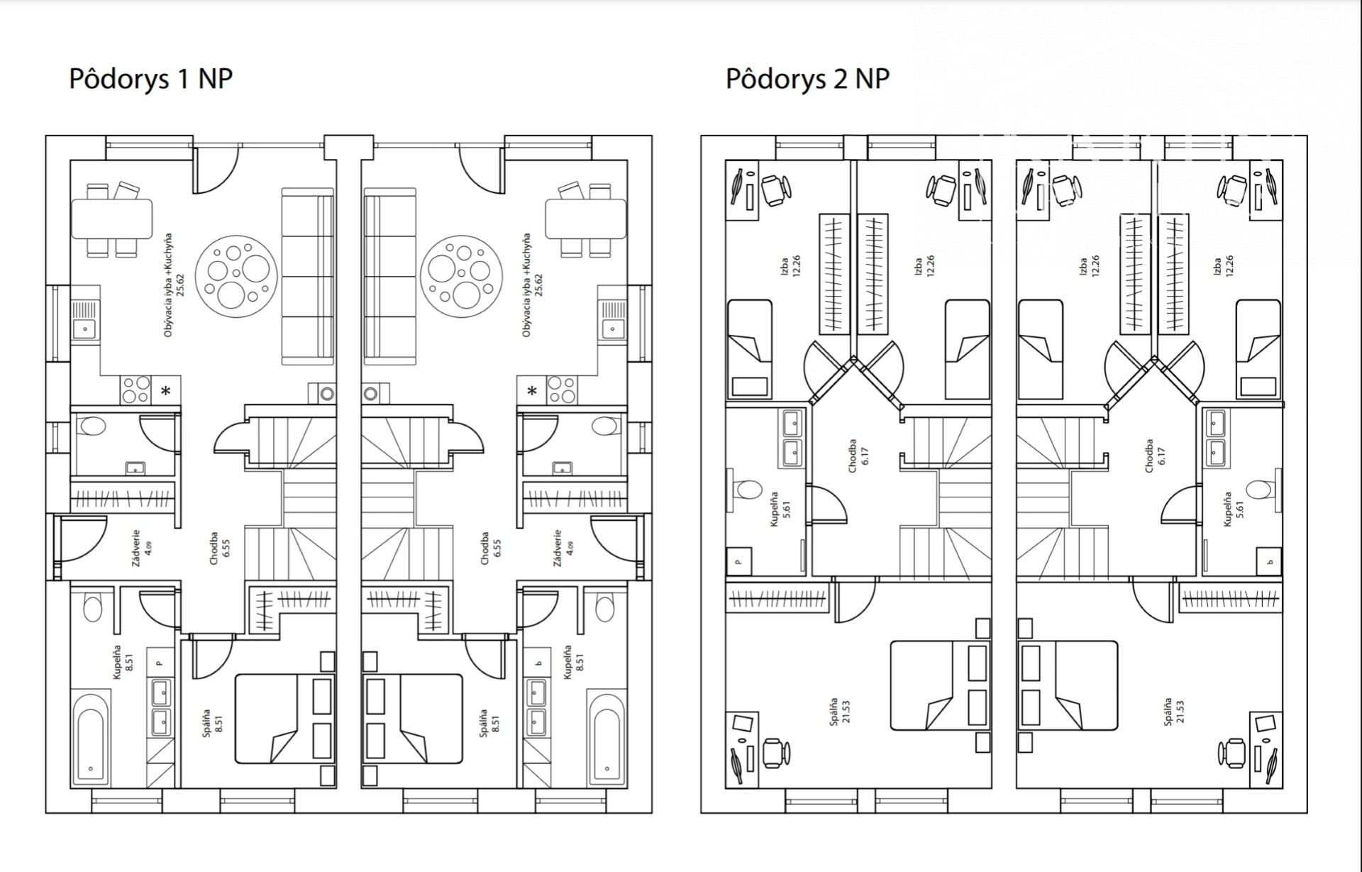 NÍZKOENERGETICKÝ DVOJDOM S DVOMI SAMOSTATNÝMI 5I JEDNOTKAMI