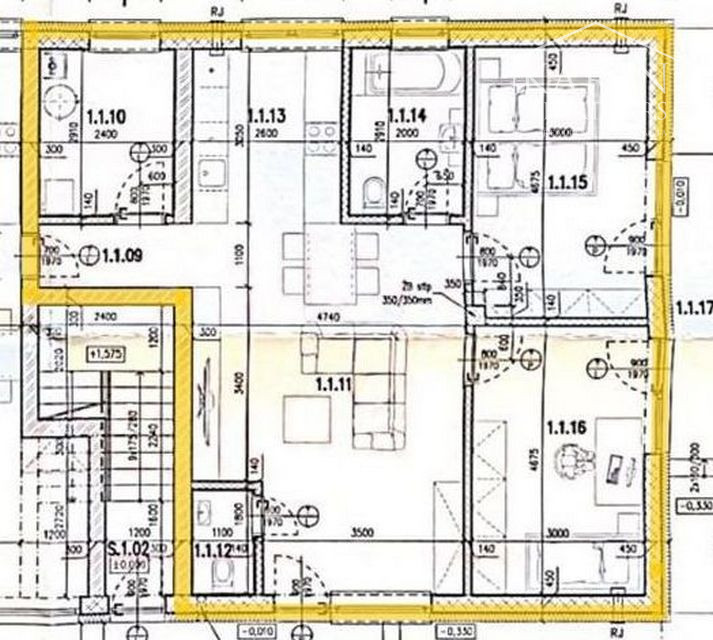 Prenájom 3izbový byt 5km od Nových Zámkov