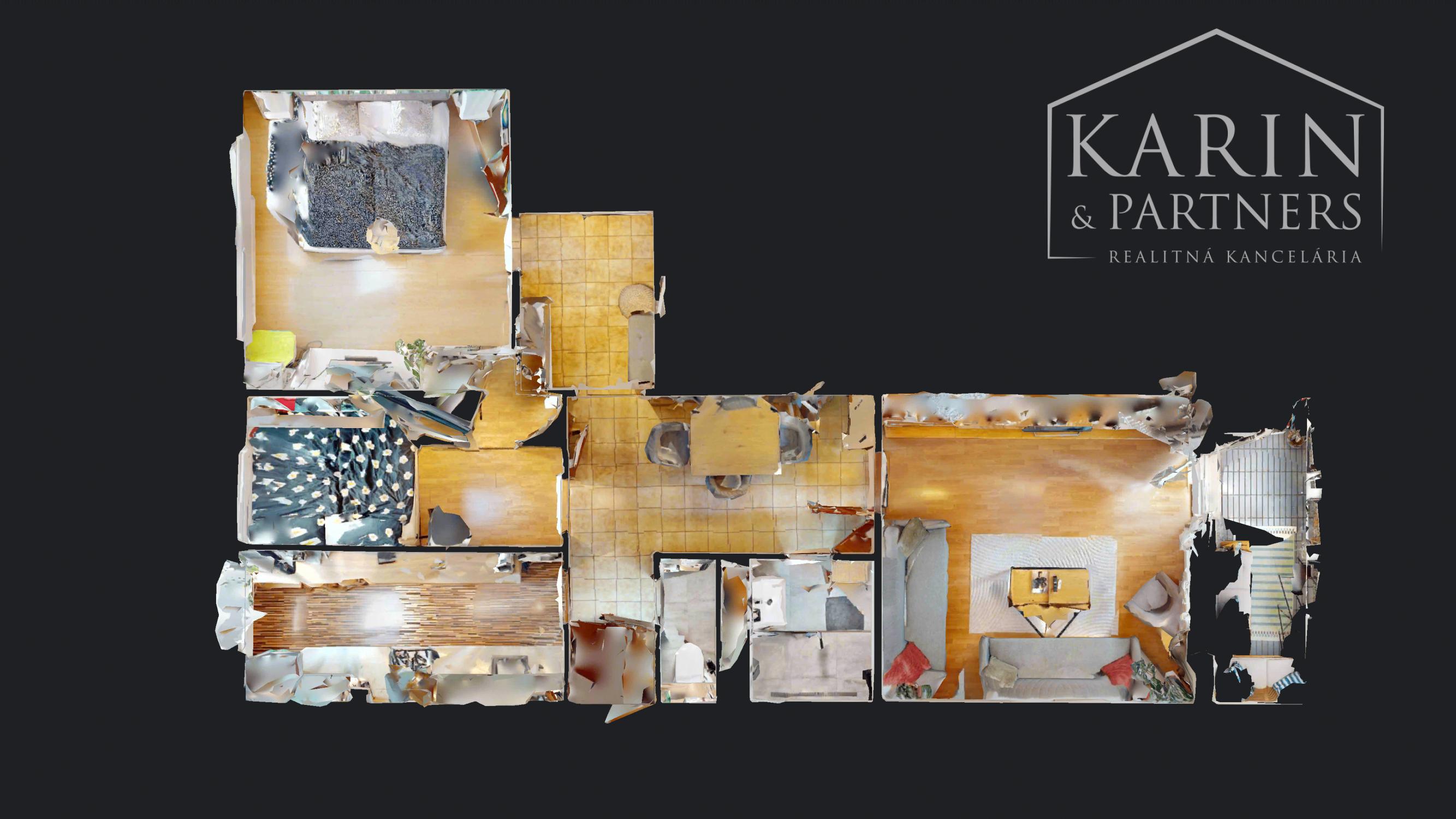 Kompletne zrekonštruovaný zariadený 3IB s loggiou a pivnicou