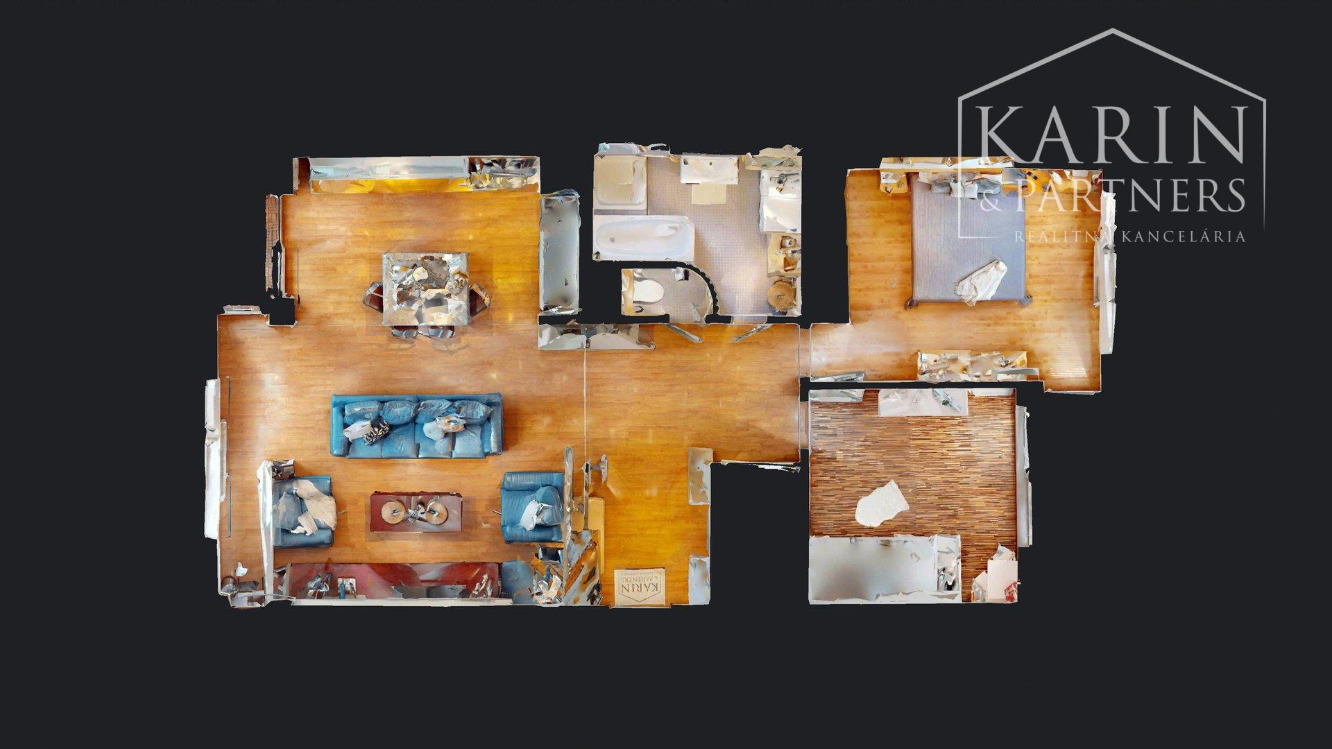 KOMPLETNE ŠTÝLOVO ZARIADENÝ 3I BYT S LODŽIOU A BALKÓNOM