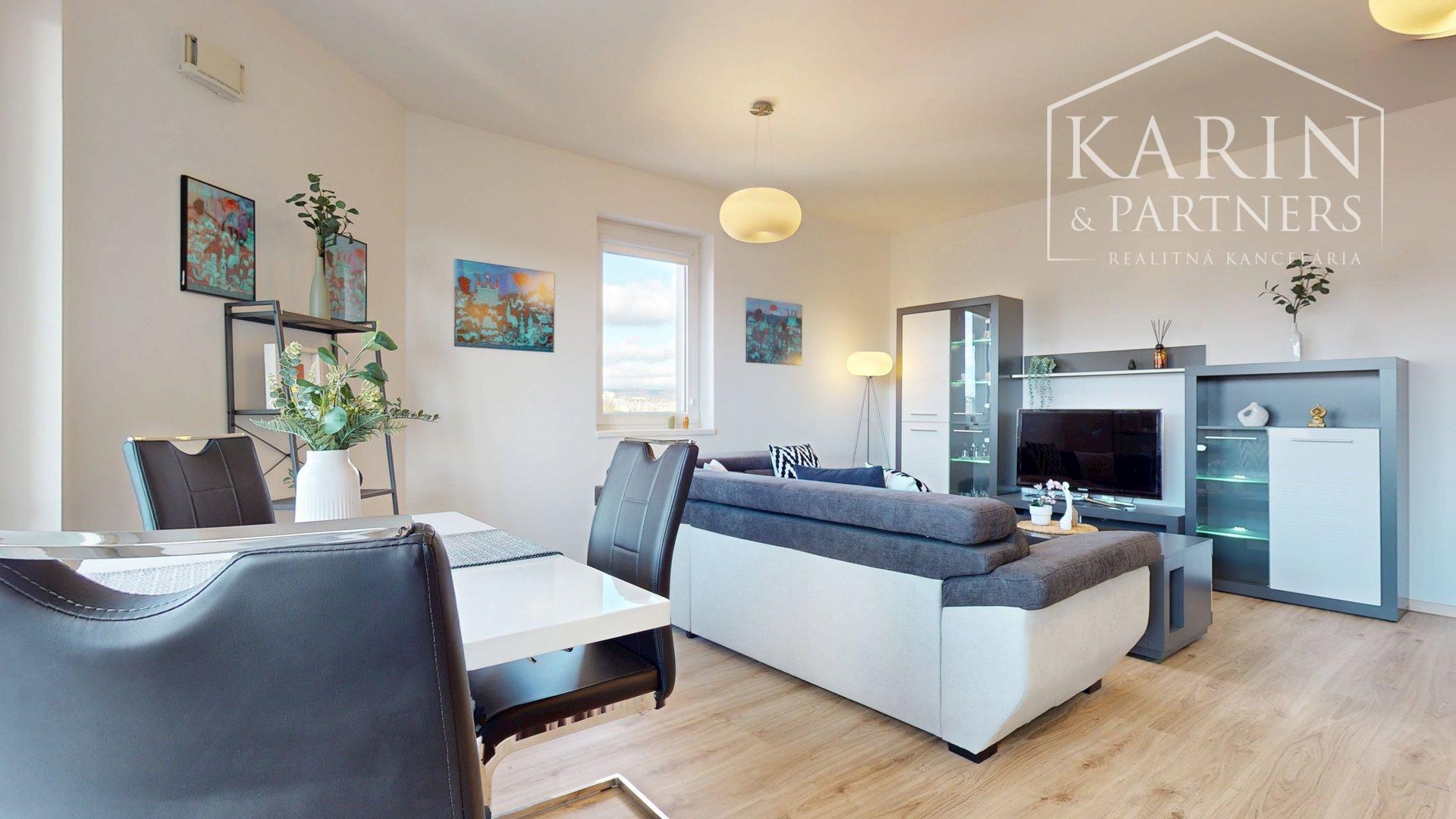 KOMPLETNE VKUSNE A KVALITNE ZARIADENÝ 2I BYT S LODŽIOU A GARÁŽOVÝM STOJISKOM