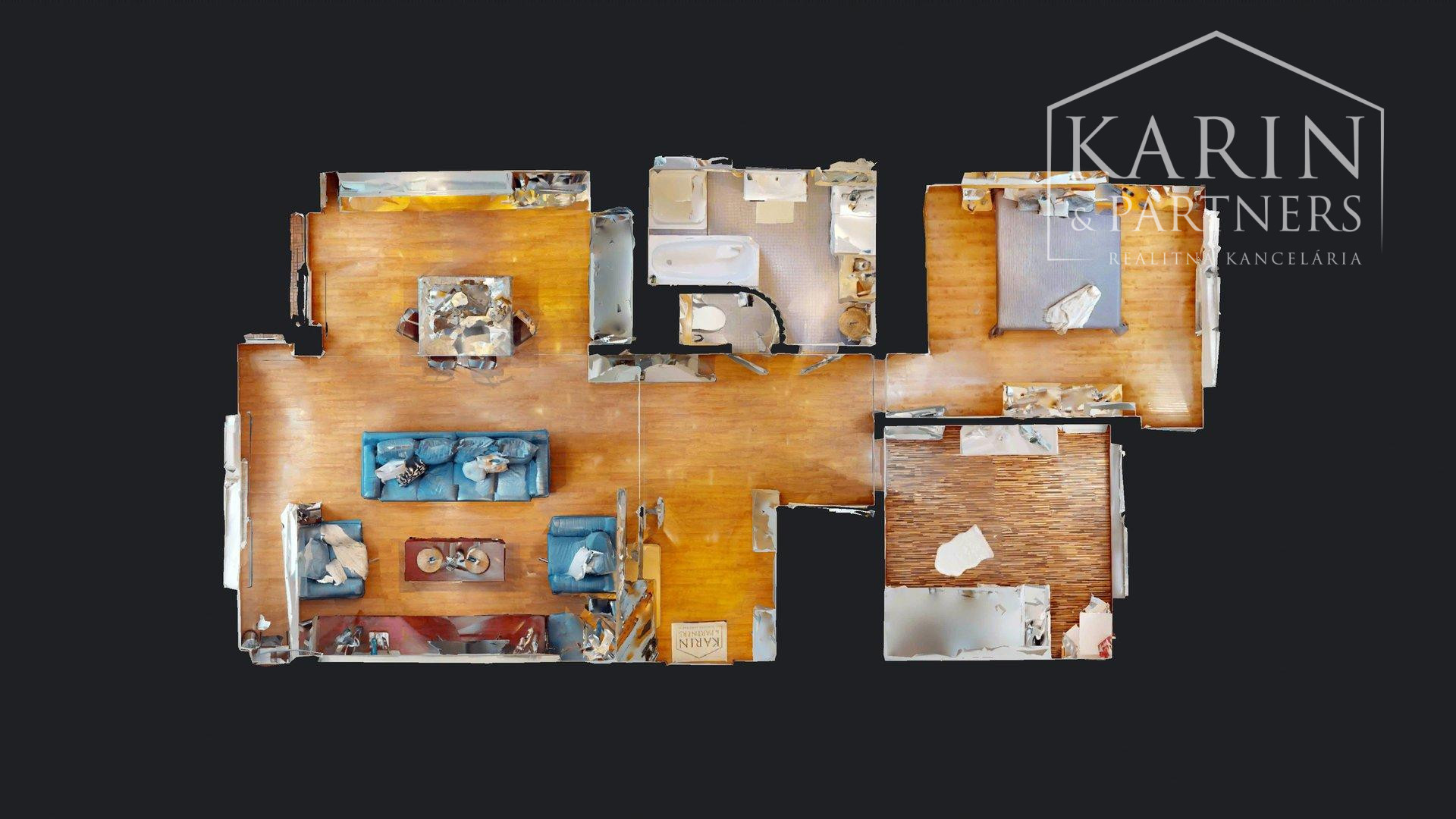 KOMPLETNE ŠTÝLOVO ZARIADENÝ 3I BYT S LODŽIOU A BALKÓNOM