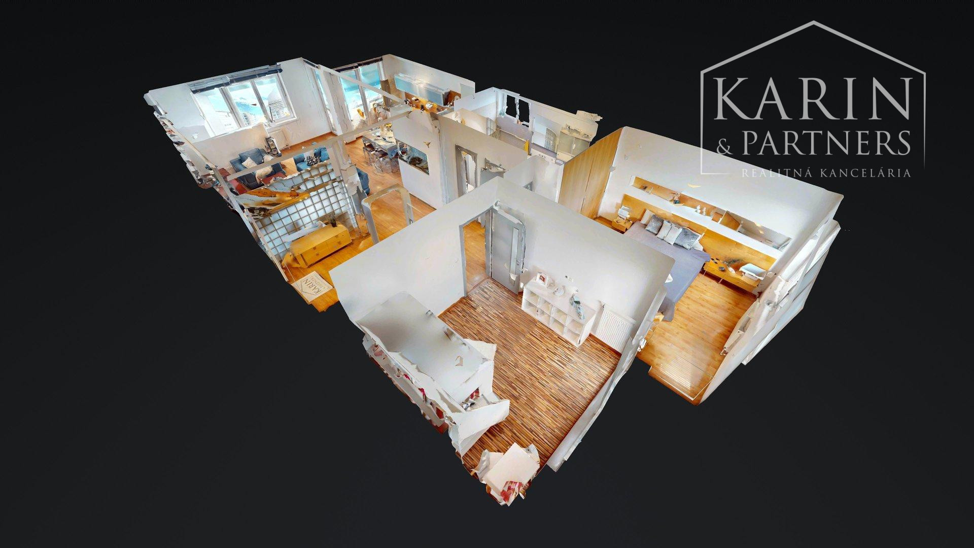 KOMPLETNE ŠTÝLOVO ZARIADENÝ 3I BYT S LODŽIOU A BALKÓNOM