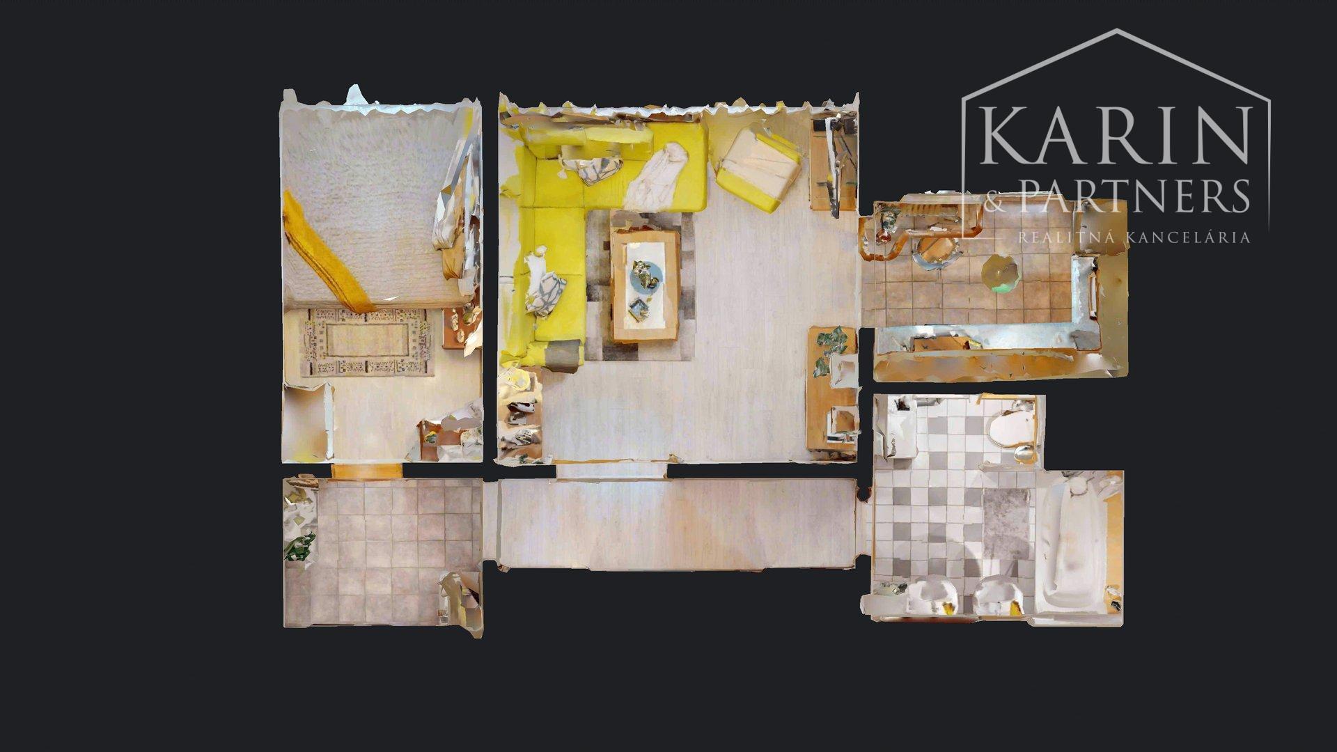 ZREKONŠTRUOVANÝ A ČIASTOČNE ZARIADENÝ 2I BYT S LODŽIOU A PIVNICOU