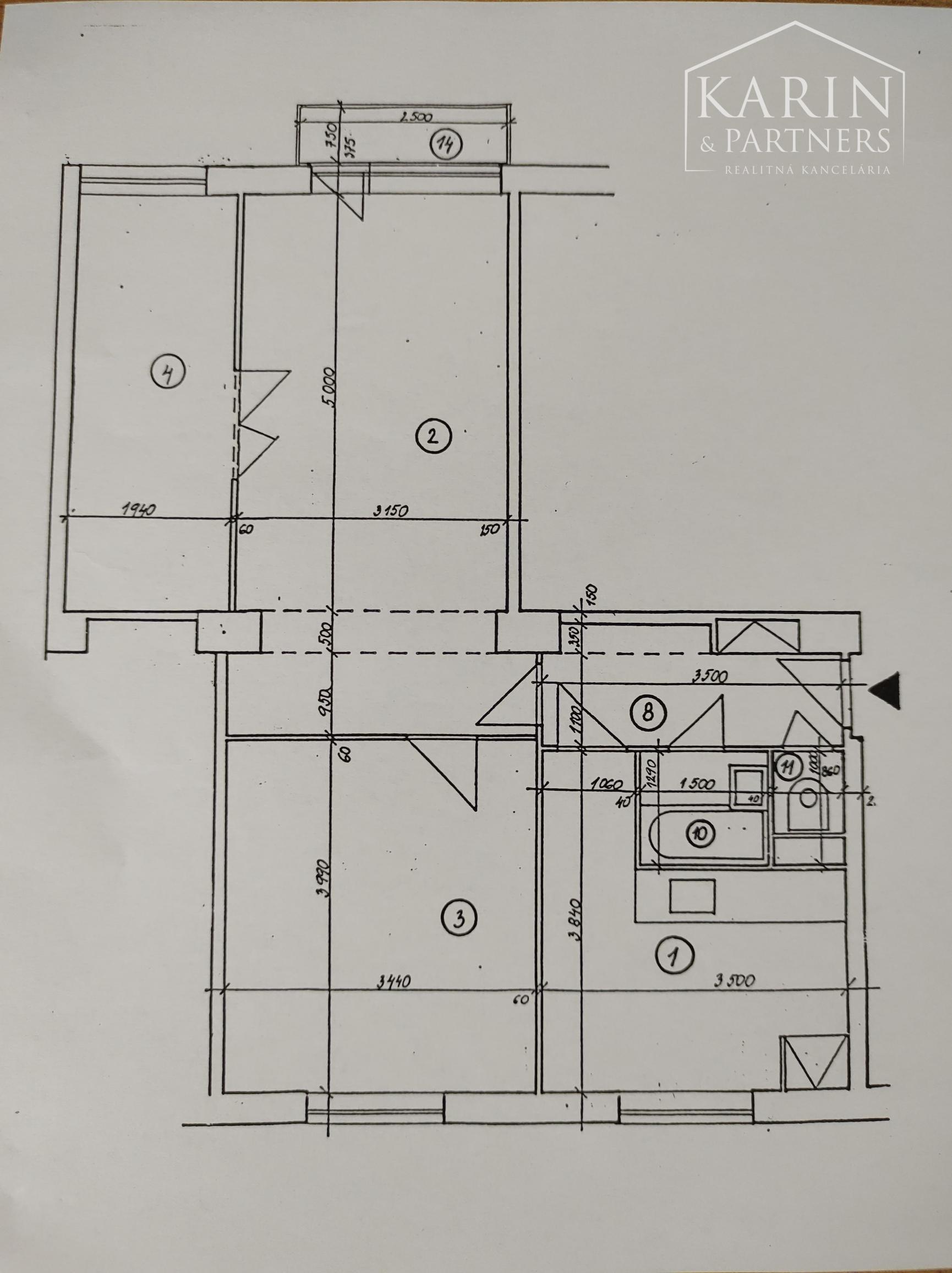 Prenájom rekonštr. 3 izb. byt 65m2 s balkónom 2m2 na Tokajíckej ul., BA II. Ružinov.